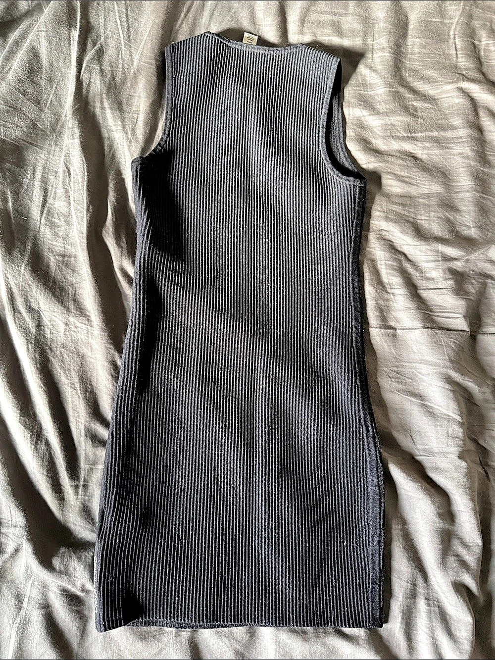 Calvin Klein Jeans Ribbed Mini Dress in Black Size Small Like New - Picture 2 of 5